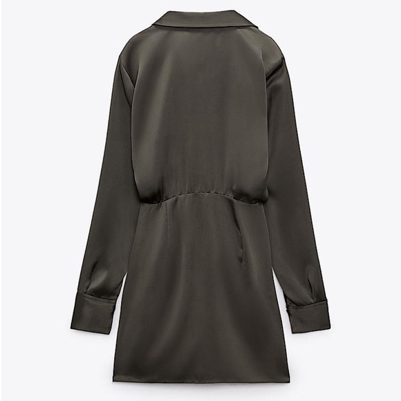 Zara satin ruched dress - Picture 3 of 4